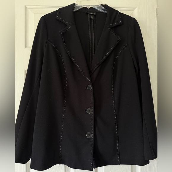 Lane Bryant Black Blazer size 16 knit - Picture 5 of 8